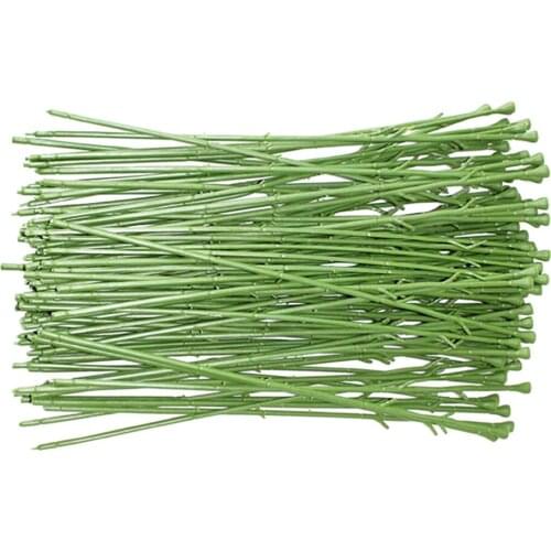 100Pcs Simulation Flower Stem Artificial Flower Head Artificial Green Flower Stem DIY Floral Material for Wedding Home