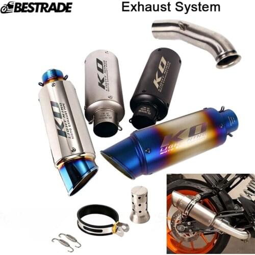 Motorcycle Exhaust System Escape Muffler Pipe Middle Connect Link Tube With DB Killer Modified For DUKE 125 250 390 2017-2020