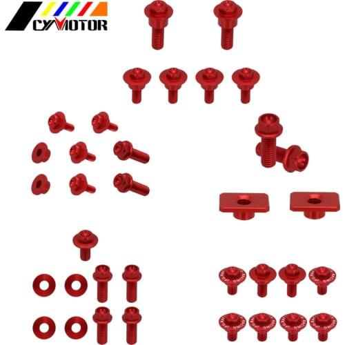 Motorcycle Red Aluminum Screw For Seat And Side Panels For Honda CFR 450R 250R CRF450R CRF250R 2013 2014 2015 2016