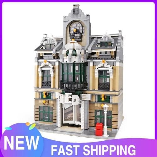 New Grand Emporium Alternative Build Set Compatible MOC-14248 10211 City Modular Street Building Blocks Bricks Toy for Girls