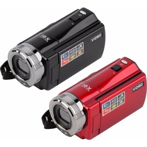 Portable Video Camera 720P HD 16MP 16x Zoom 2.7'' TFT LCD Digital Video Camcorder Camera DV DVR Black Red