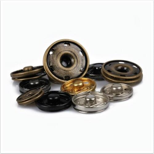 DIY Sewing Buttons Clothing plating Metal Copper Round flatback Decoration Sweater Coat Jacket Snap fastener button 100pcs/lot