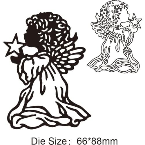Angel girl star die dies 2021 layered metal stamp scrapbook photo album Holiday cdecoration diy card craft punching