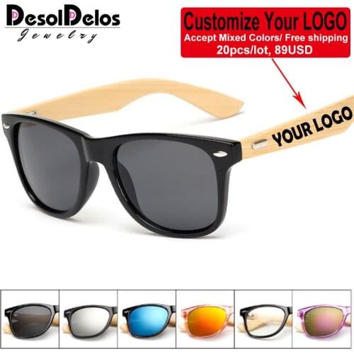 Custom Logo Bamboo Foot Sunglasses Men Wooden Sunglasses Women Original Wood Sun Glasses Customerized 20 pcs/set Wholesale