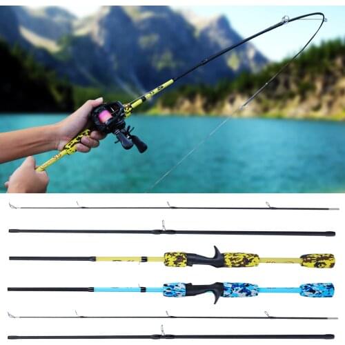 Sougayilang 1.7M Spinning/Casting Hand Lure Fishing Rod Pesca Portable 2/3 Section Carbon Ultralight Mini Travel Surf