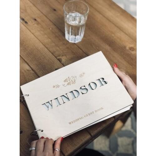 Modern Guest Book, Personalised Guest Book, Unique Wedding Guestbook Modern Wedding Guest Book, Wooden Wedding Guest Book, Woode