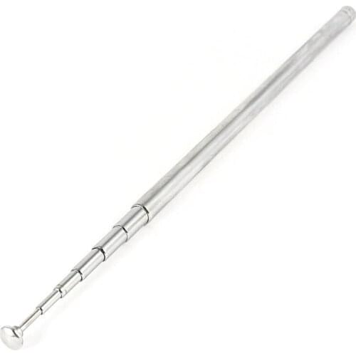 Silver Tone FM Radio TV 7 Sections Telescoping Antenna Aerial 38" 97cm