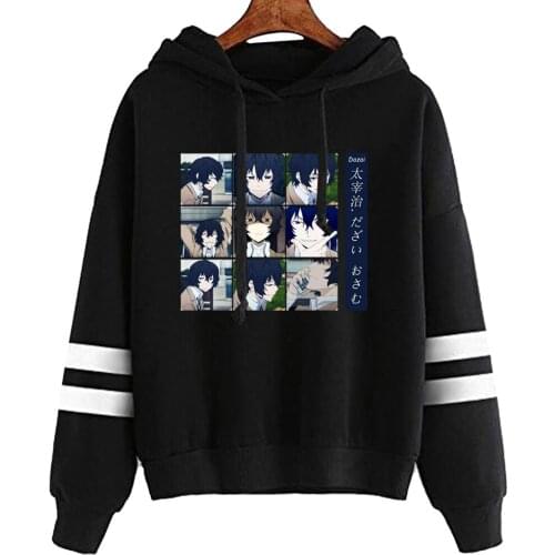 Fad Vogue Bungo Stray Dogs Hoodies Streetwear Itachi Pullover Sweatshirt Men Women Autumn Winter Hip Hop Kawaii Dazai Hoodie
