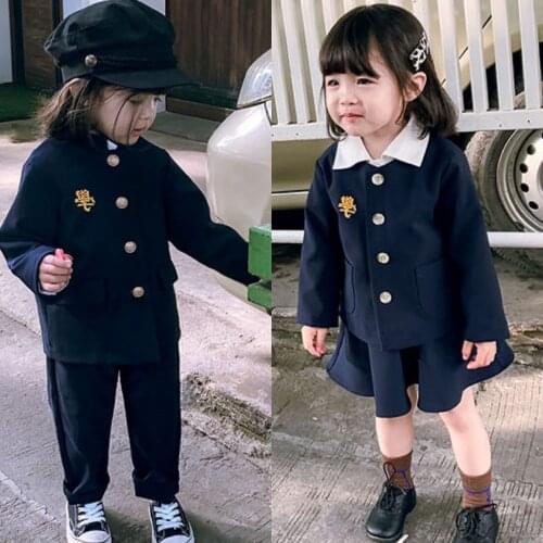 Kindergarten Uniform Children Clothing Set Jacket with Dress/pants 2021 Autumn New Small Kids Jackets Set with Dress School