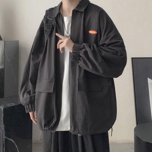 Spring new jacket mens Korean version of Joker loose ins tide brand with jacket on both sides for teenagers to relax