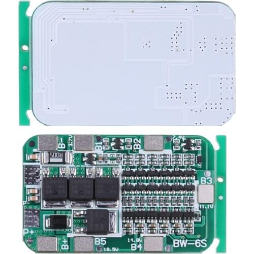 6S 15A 24V BMS Protection PCB Board For 6 Packs Li-ion Lithium 18650 Battery Cells