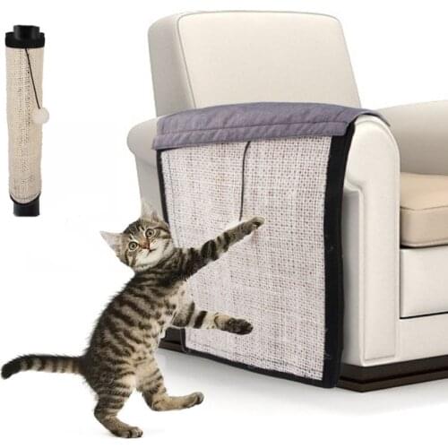 Furniture Protector Cat Scratch Guard Mat Pad Sisal Chair Sofa Scratching Post Board Protect Claw Climbing Cat Toy Accessories