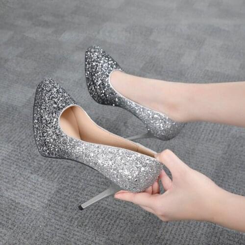 Gold High Heels Platform Heels Shoes Woman Pumps Women Shoes High Heels Party Wedding Shoes Tacones Mujer Tacones Plataforma