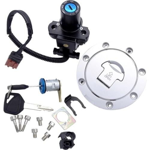 1 Set Lgnition Switch Lock Fuel gas Tank Cap Cover Seat Handle Locks Include Key for Honda CBR600 CBR 600 RR CBR600RR F5 2005