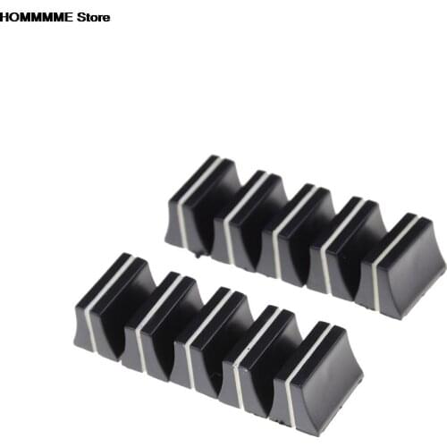 10pcs Slide Potentiometer Mixer Fader Knob 19mmLx12mm W for 4mm Shaft WF Switch Cap