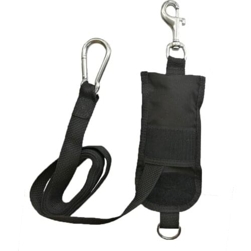 220CM Diving Throw Bag Safety Divers Buddy Line Backplate Hanging Strap with 316 Stainless Steel Hook for Technical Diving