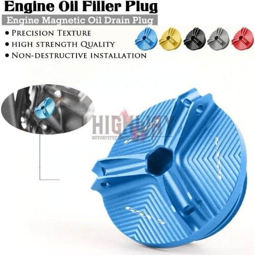 Motorcycle Accessories Engine Oil Drain Plug Sump Nut Cup Cover Oil Filler Cap for Suzuki GSX1300R HAYABUSA 1999-2019