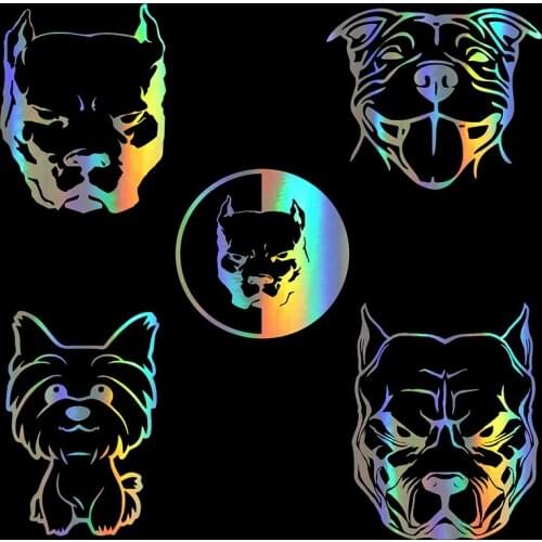 Car Sticker 3D Horror Pitbull Funny Sticker On Car Stickers and Decals Rear Window Vinyl Car Styling