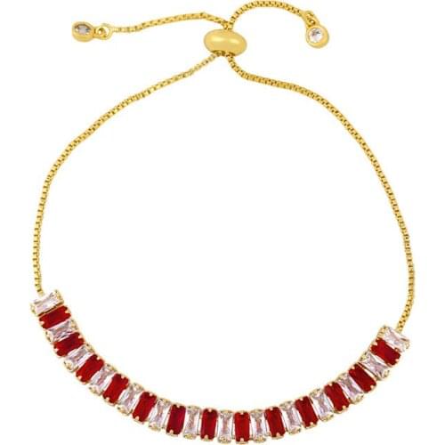 Bracelet Encrusted With Diamond And Plated With 18K Gold Color Crystal Bracelet