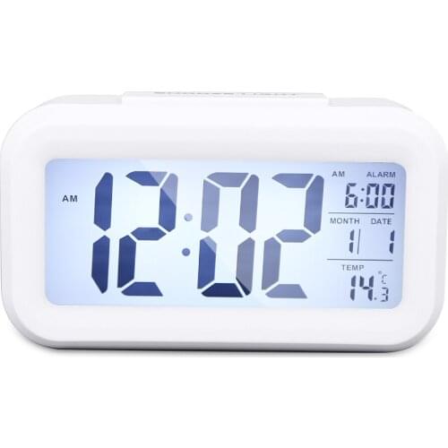 Original Digital LCD Display Alarm Clock With Backlight Square Digital Clock Home Decor Electronic Alarm Snooze Clock