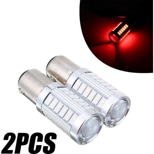 For Car Lighting 2pcs 12V 1157 BAY15D Car Tail Signal Lamp 5730 33SMD Red LED Stop Brake Backup Light Bulb Mayitr