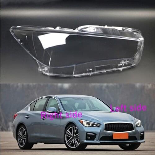 For Infiniti Q50 2013 2014 2015 2016 2017 2018 2019 Headlight Shell Lamp Shade Transparent Cover Headlight Glass Headlamp Cover