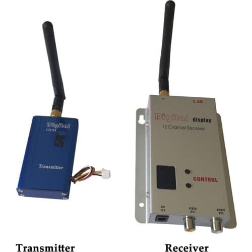 FPV CCTV 2.4GHz 2.4G 1000mW 1W Wireless Video Transmitter, 2.4G FPV Drones and UAV Transceiver, 12 Channels Video Image Sender