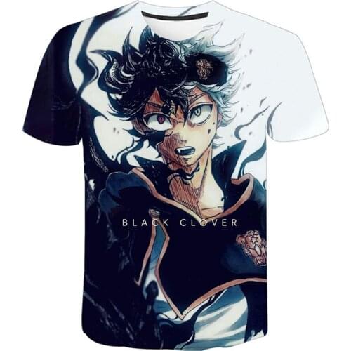 New Black Clover 3D Printed T-shirt Men And Women Casual O-Neck Short Sleeve Streetwear Tshirt Fashion Harajuku Hip Hop Top Tees