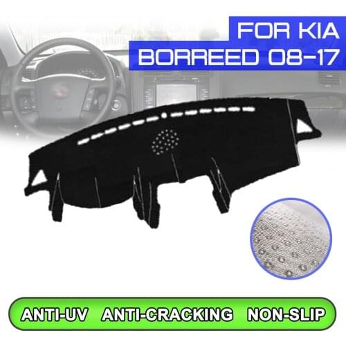Car Dashboard Mat Anti-dirty Non-slip Dash Cover Mat UV Protection Shade for KIA Borreed 2008 2009 2010 2011 2012 2013 2014-2017