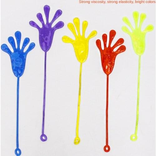 Sticky palm 80 nostalgic toy elastic telescopic large climbing wall palm trick toy trick small palm toy halloween funny