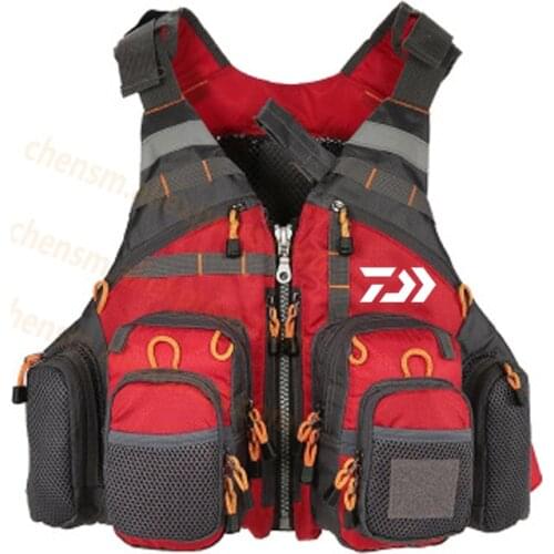 Daiwa Multipurpose Fishing Vest General Size Multi Function Adjustable Mesh Vest With Mutil-Pocket Outdoor Fishing Vest Jacket