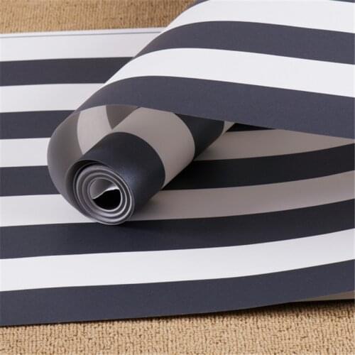 Non-Woven Fabric Black And White Vertical Stripes Modern Minimalist Cool Living Room Bedroom Study Room TV Background Wallpapers
