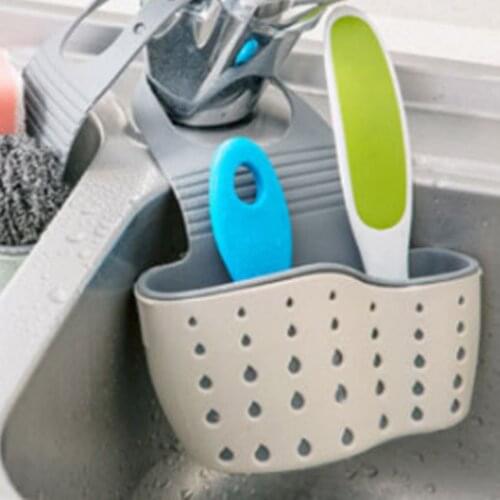 NEW Fashion Sink Shelf Soap Sponge Drain Rack Bathroom Holder Kitchen Storage Suction Cup Organizer Sink kitchen Accessories