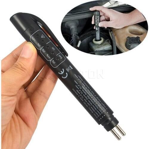 Newest Electronic Brake Fluid Liquid Tester Pen Auto Car Tester 5LED Indicator For Vehicle Diagnostic Testing Automotive Pen