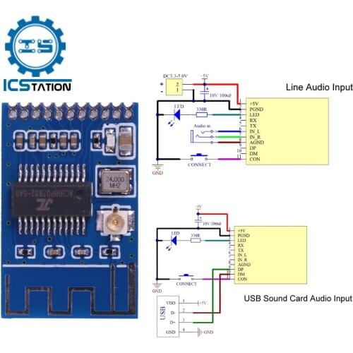 Bluetooth Audio Transmitter Module Board Stereo Stereo GFSK Transceiver Transmitter Wireless Speaker Headphones KCX_BT_EMITTER