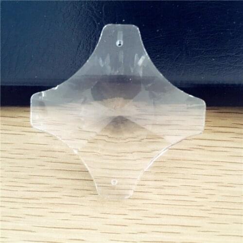 Promotion 20units 58*58*20mm Transparent Crystal Cross Crystal Drops Hanging Pendants in Two Holes For Crystal Chandelier Parts