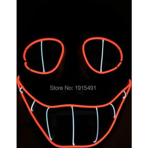 Popular Led Glowing Party Mask Holiday Lighting EL Wire Snake Mask Carnival Trendy Wedding Decoration