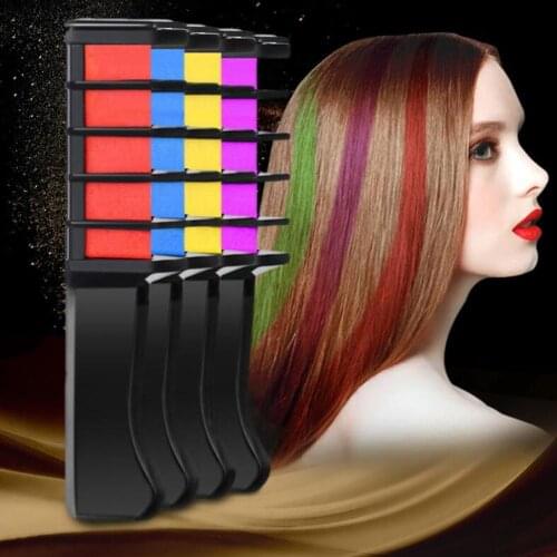 Hair Dye Comb Hair Crayons for Hair Color Chalk Makeup Salon Hair Dye With Comb Temporary Dye Stick Beauty Tools Cosplay Party