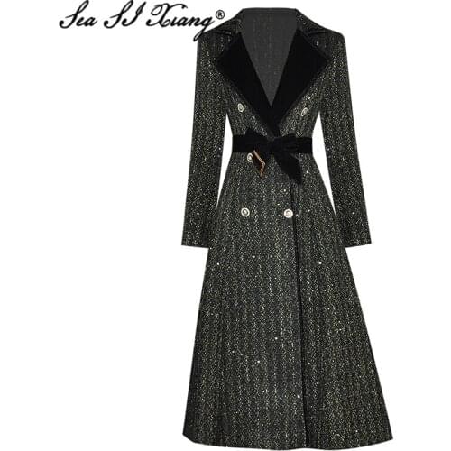 Seasixiang Women's Tweed Coats