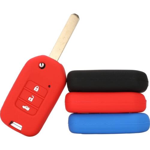 10ps Remote 3B Silicone Foldling Car Key Fob Cover Case For Honda Civic CR-V HR-V Accord Jade Crider Odyssey 2015-2018 Protector