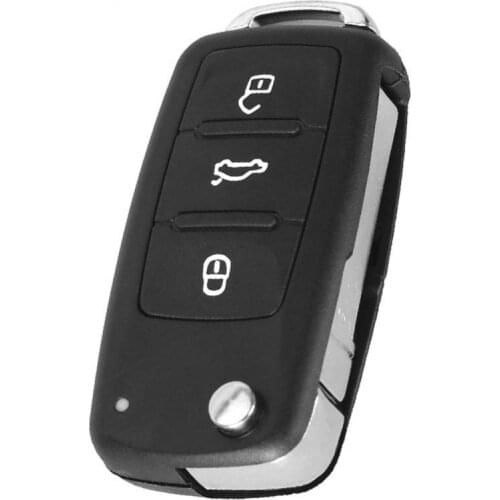 3 Button Folding Remote Key Fob Cover Case for Tiguan Golf Sagitar Polo MK6