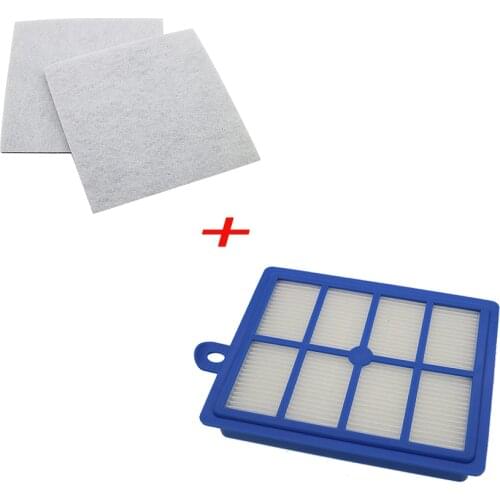 Washable 1PCS dust Hepa Filter H12 H13+2PCS Motor cotton filter for Philips Electrolux AEG Vacuum Cleaner replacement parts