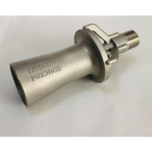 3/8" BSPT Stainless steel 316 eductor venturi nozzle,epoxy industrial mixed jet venturi nozzle