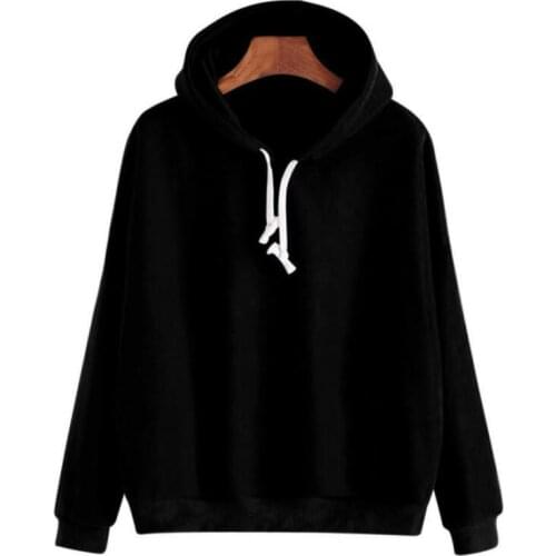 Sweatshirts 2019 Women Long Sleeve Hoode Jumper Pullover Top Blouse Men Solid Color Sweatshirt Poleron Sudadera Con Capucha