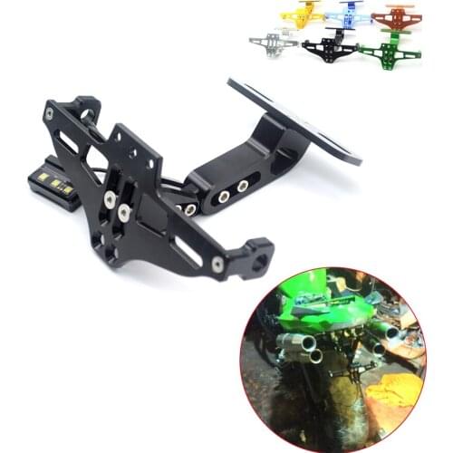 Motorcycle Fender Eliminator Registration Plate Bracket License Plate Holder LED Light For Kawasaki ZX6R ZX10R Z125 Z800 Z750