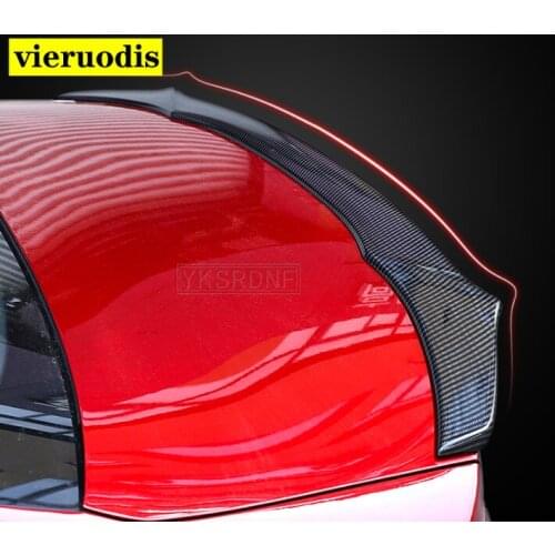 Black/ Carbon Fibre Style ABS Rear Tail Spoiler Wing Stripe Trim For NEW Mazda 3 Axela 2019 2020 2021 Decoration Car Styling