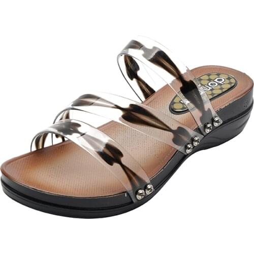 Women Summer Sandal Platform Shoes Mules Wedges Open Toe Casual Slides Ladies Beach Slipper Sandalias Femme Zapatos De Mujer