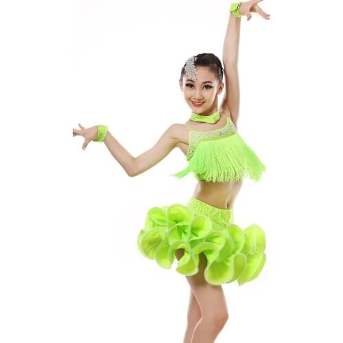 Adult Girls Cha Cha Rumba Samba Ballroom Latin dance costume sexy sequins tassel dress women latin dance competition dresses