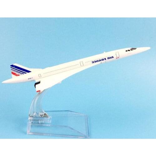 1/400 16cm Diecast Air France Concorde Plane Aircraft Airplane Model Kids Gift Airliner Simulation Aircraft Toy Collectible
