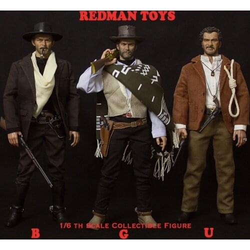 1/6 scale Figure doll Western cowboy The Good man & the Bad man & The Ugly 12" action figures doll Model toy . Price for one